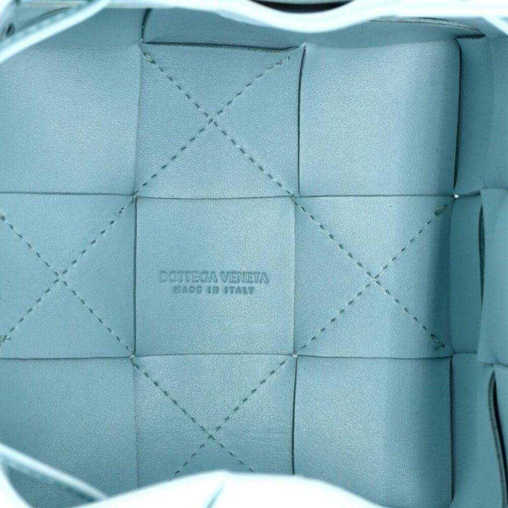 Bottega Veneta Cassette Bucket Bag Maxi Intrecciato Leather Small Blue - Picture 5 of 6